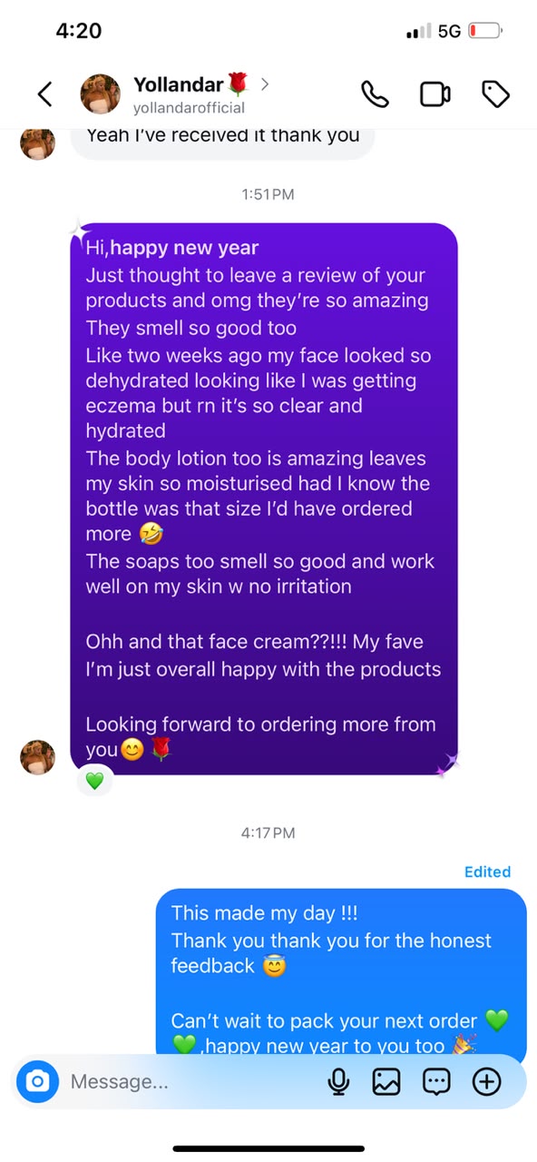 Customer review screenshot